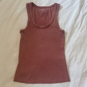 Aerie Ribbed Tank Top - Dusty Rose